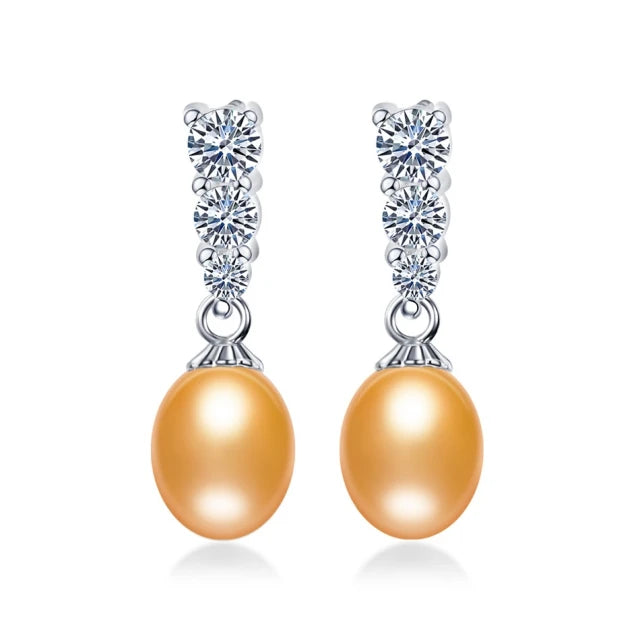 AVERLLA™ Radiant Natural Pearl Dangle Earrings in S925 Sterling Silver