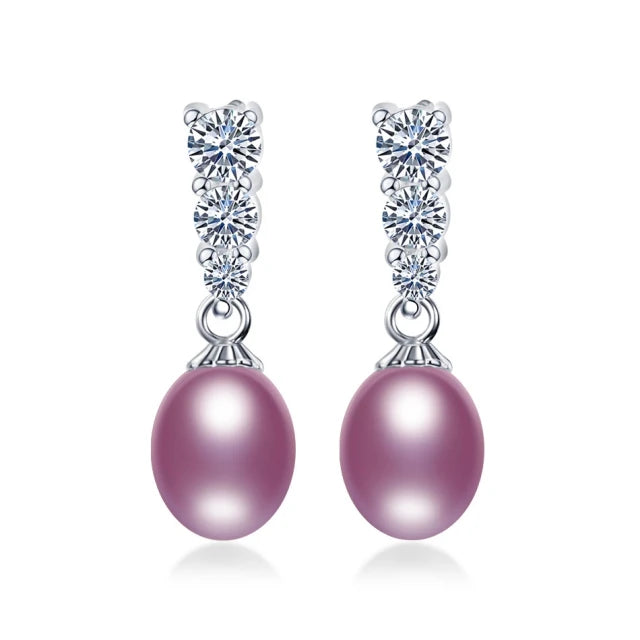 AVERLLA™ Radiant Natural Pearl Dangle Earrings in S925 Sterling Silver