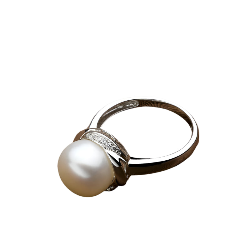 AVERLLA™ Classic Elegance Freshwater Pearl Sterling Silver Ring