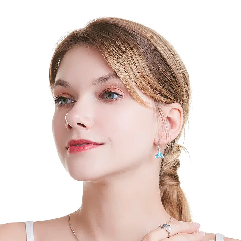 AVERLLA™ Ocean Whale Tail Drop Earrings