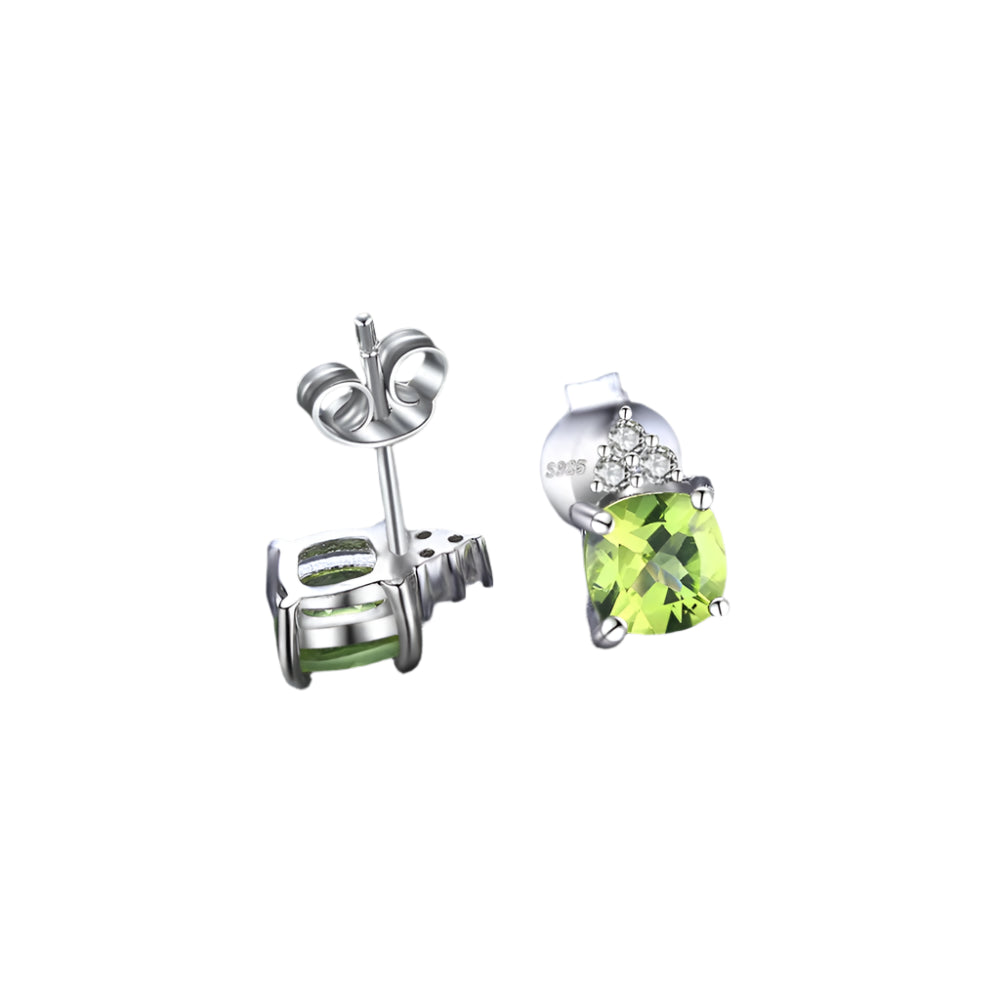 AVERLLA™ 1.3ct Natural Peridot Silver Stud Earrings