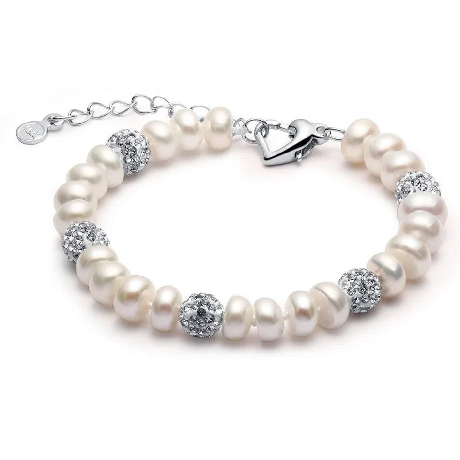 AVERLLA™ Charm Bracelet with 100% Natural Freshwater Pearls