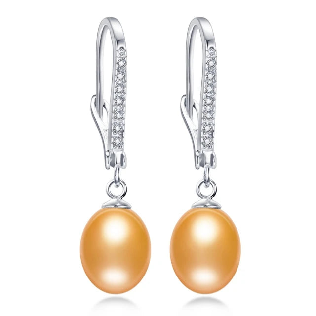 AVERLLA™ Elegant Natural Freshwater Pearl Water Drop Earrings in 925 Sterling Silver