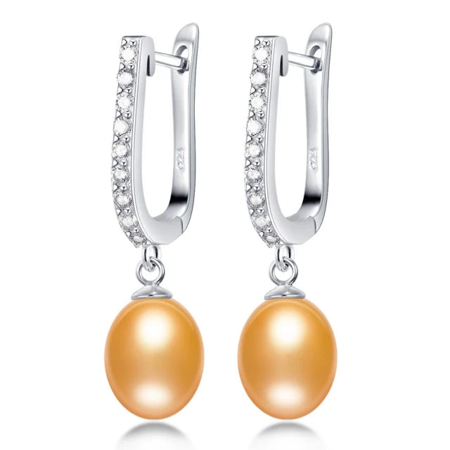 AVERLLA™ Luxe Natural Pearl Dangle Earrings in 925 Sterling Silver