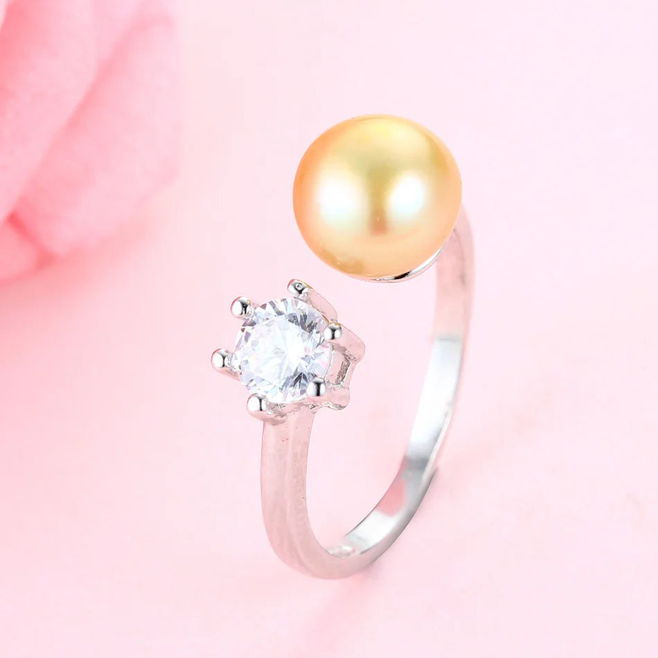 AVERLLA™ Elegant Natural Pearl Wedding Ring