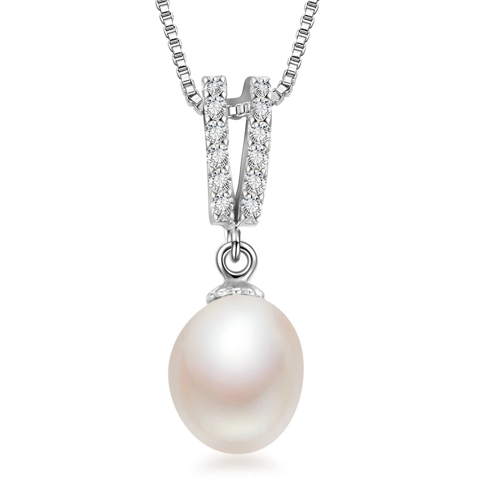 AVERLLA™ 925 Sterling Silver Natural Freshwater Pearl Pendant for Women