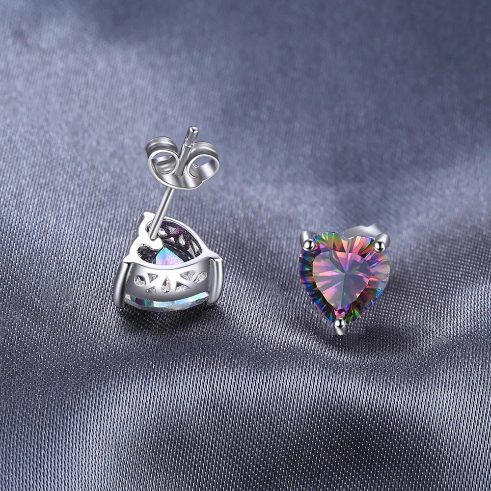 AVERLLA™ Radiant Heart Mystic Quartz Stud Earrings