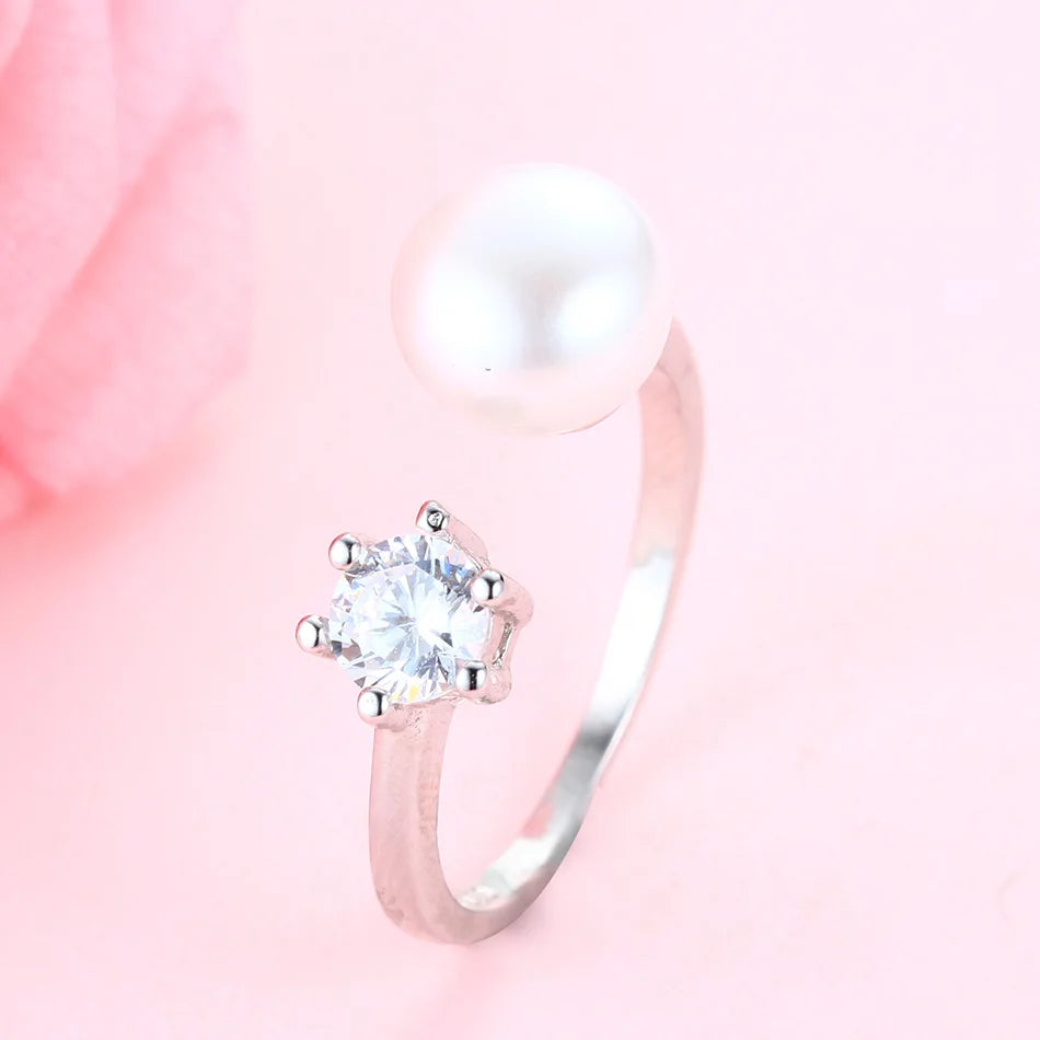 AVERLLA™ Elegant Natural Pearl Wedding Ring