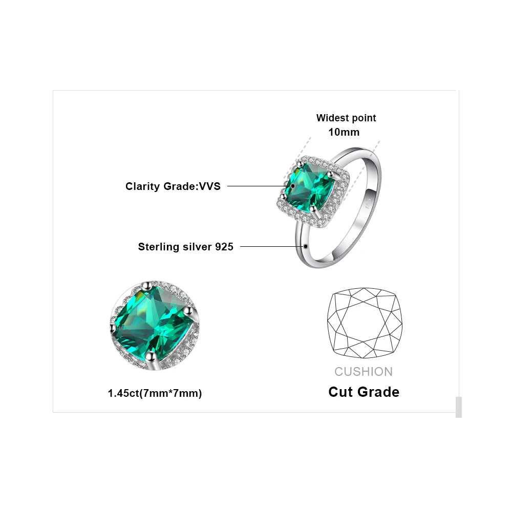 AVERLLA™ Emerald Halo Engagement Ring