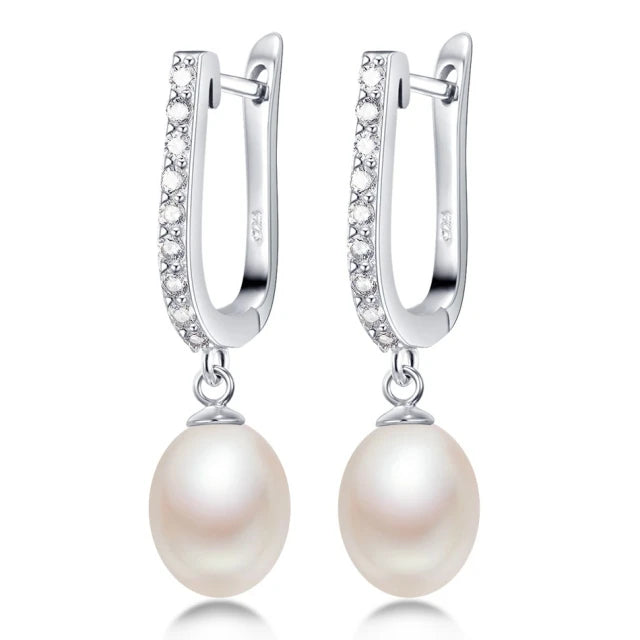 AVERLLA™ Luxe Natural Pearl Dangle Earrings in 925 Sterling Silver