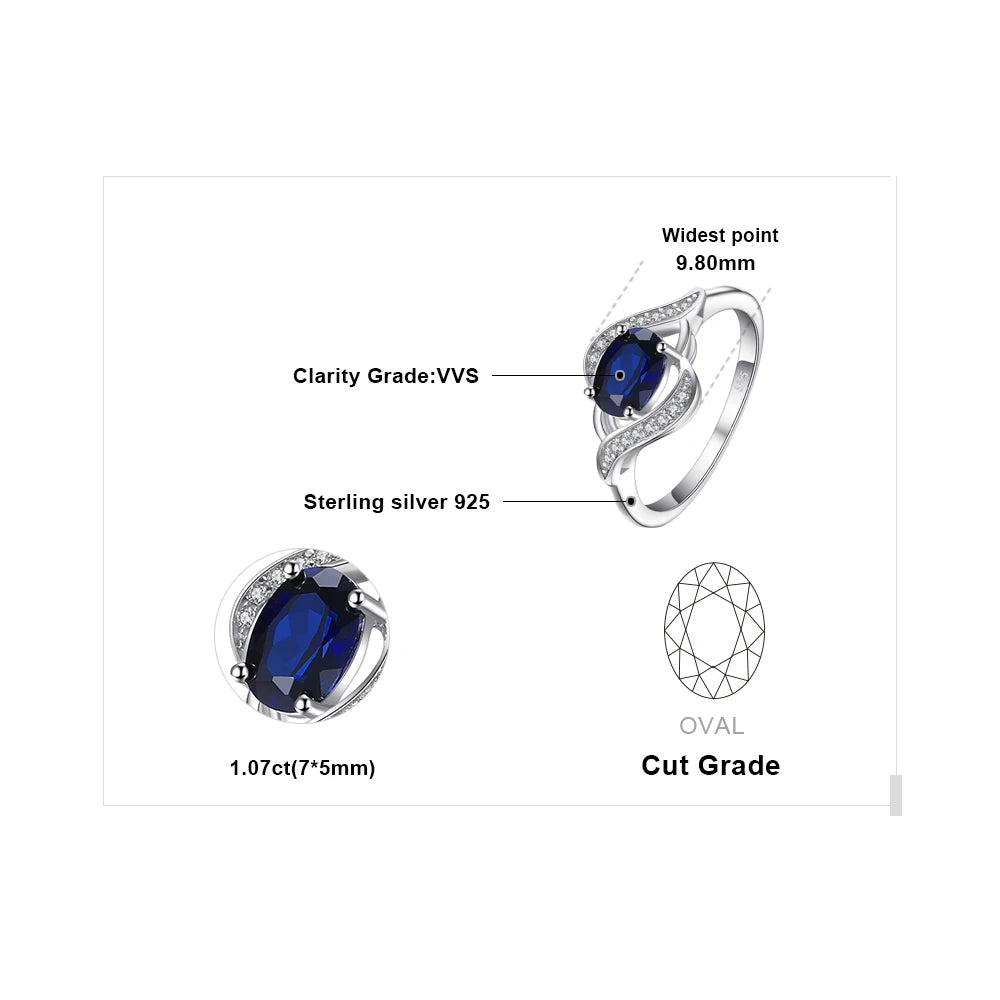 AVERLLA™ Blue Sapphire Halo Engagement Ring