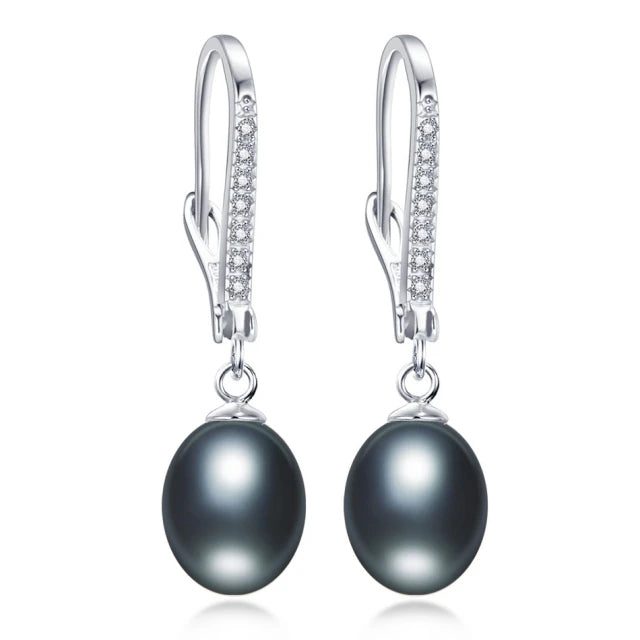 AVERLLA™ Elegant Natural Freshwater Pearl Water Drop Earrings in 925 Sterling Silver