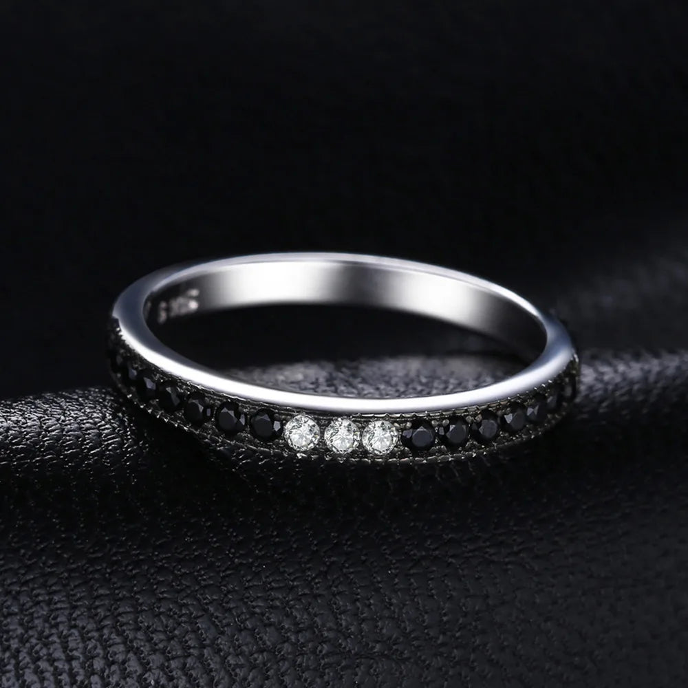 AVERLLA™ Black Spinel Stackable Wedding Ring