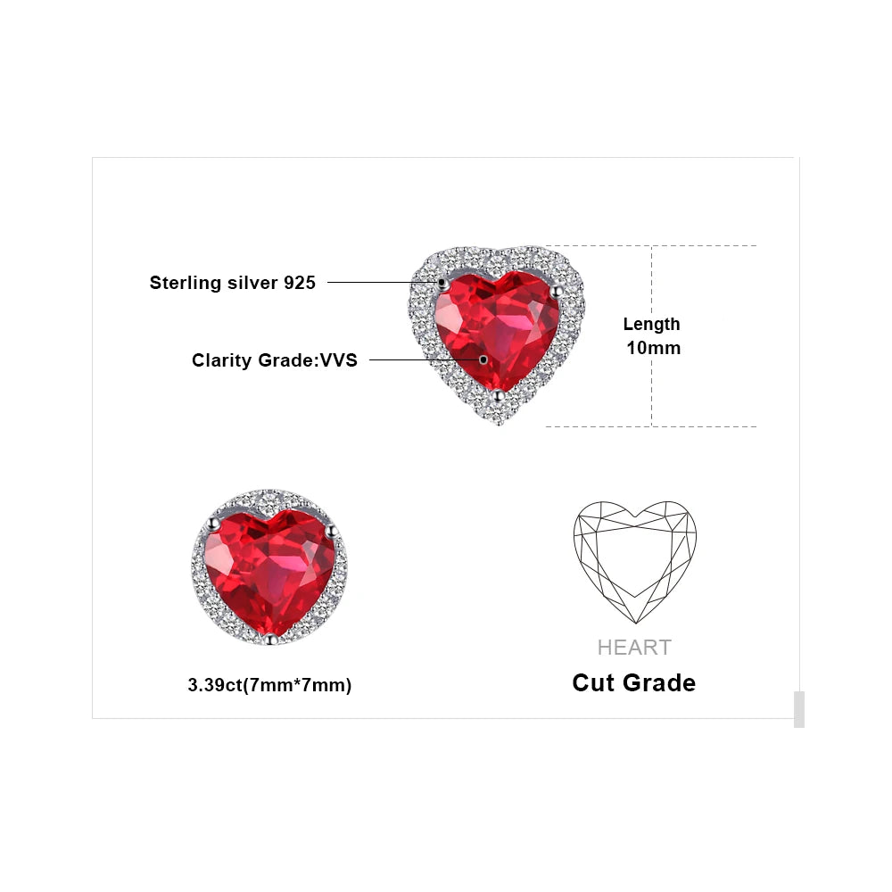 AVERLLA™ Radiant Heart Ruby Stud Earrings