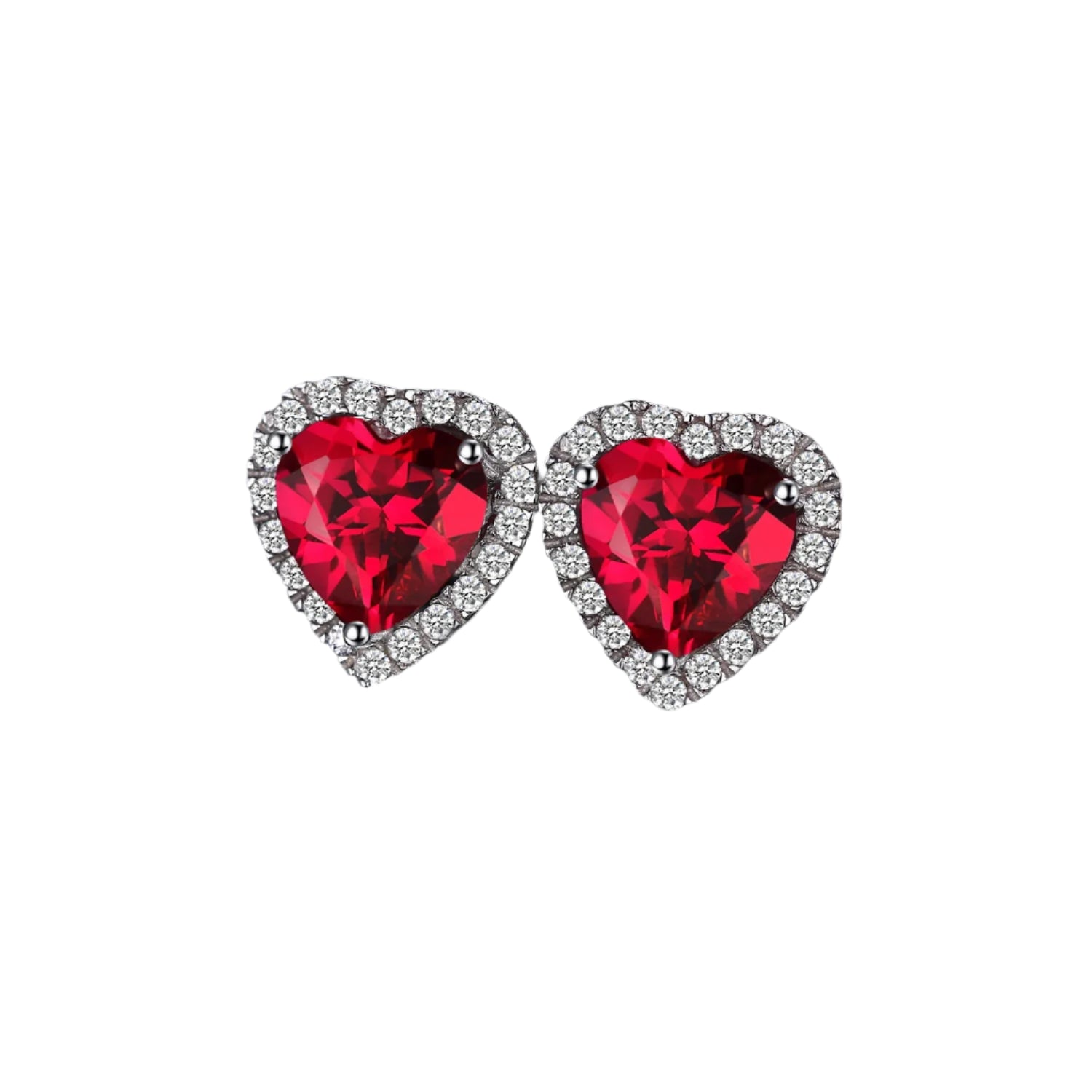 AVERLLA™ Radiant Heart Ruby Stud Earrings