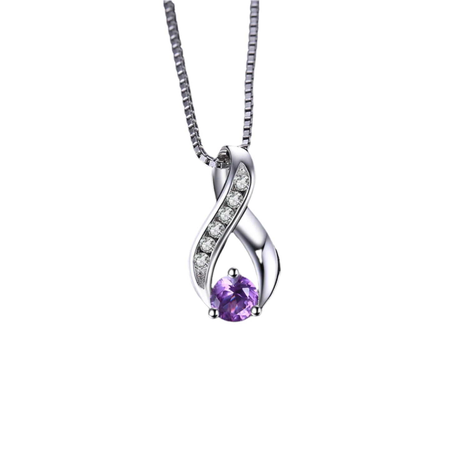 AVERLLA™ Infinity Amethyst Pendant Necklace