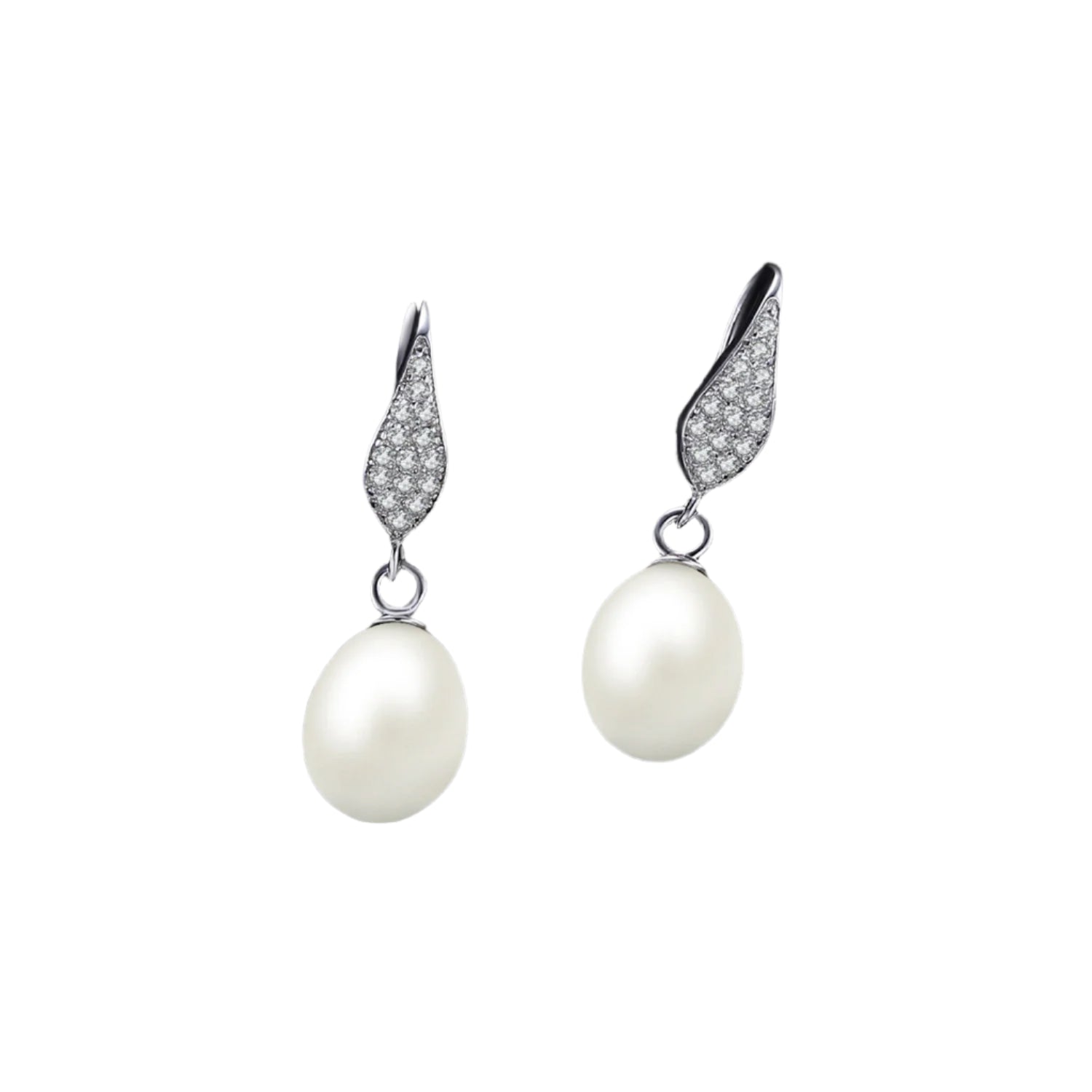 AVERLLA™ 7-9mm Freshwater Pearl Silver Dangle Earrings