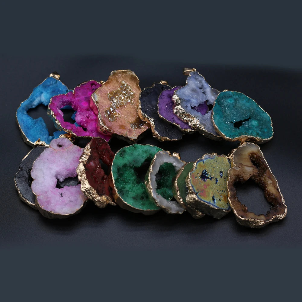 AVERLLA™ Mystic Druzy Crystal Natural Stone Pendants