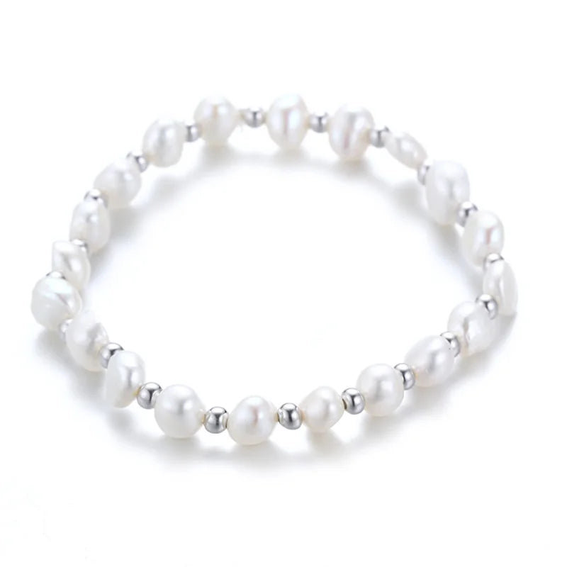 AVERLLA™ Baroque Pearl & Silver Bracelet