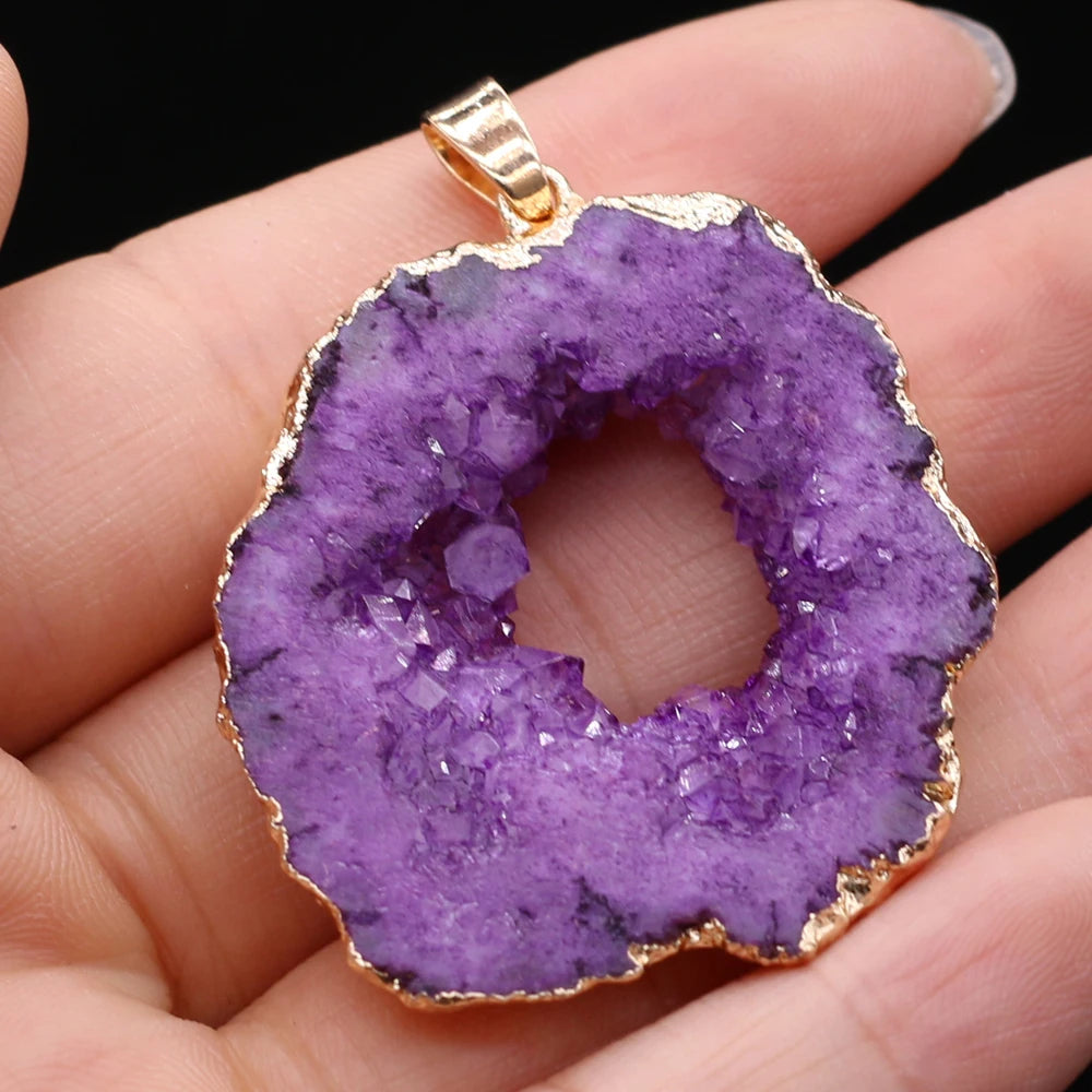 AVERLLA™ Mystic Druzy Crystal Natural Stone Pendants