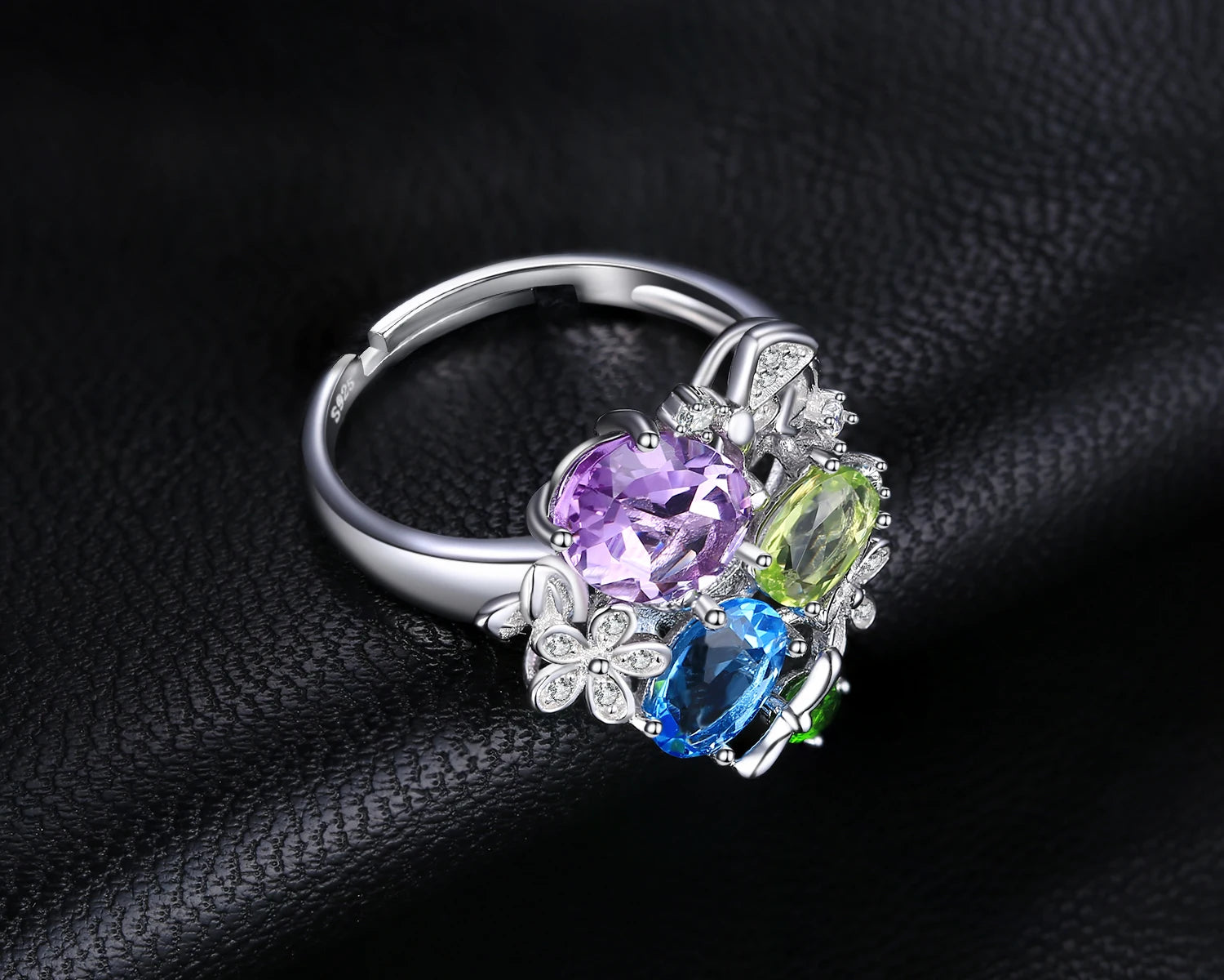 AVERLLA™ Floral Gemstone Cocktail Ring