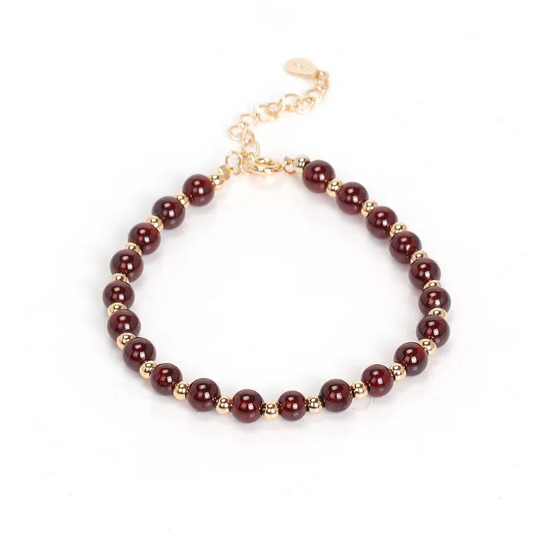 AVERLLA™ 925 Silver Garnet Gemstone Bracelet for Women