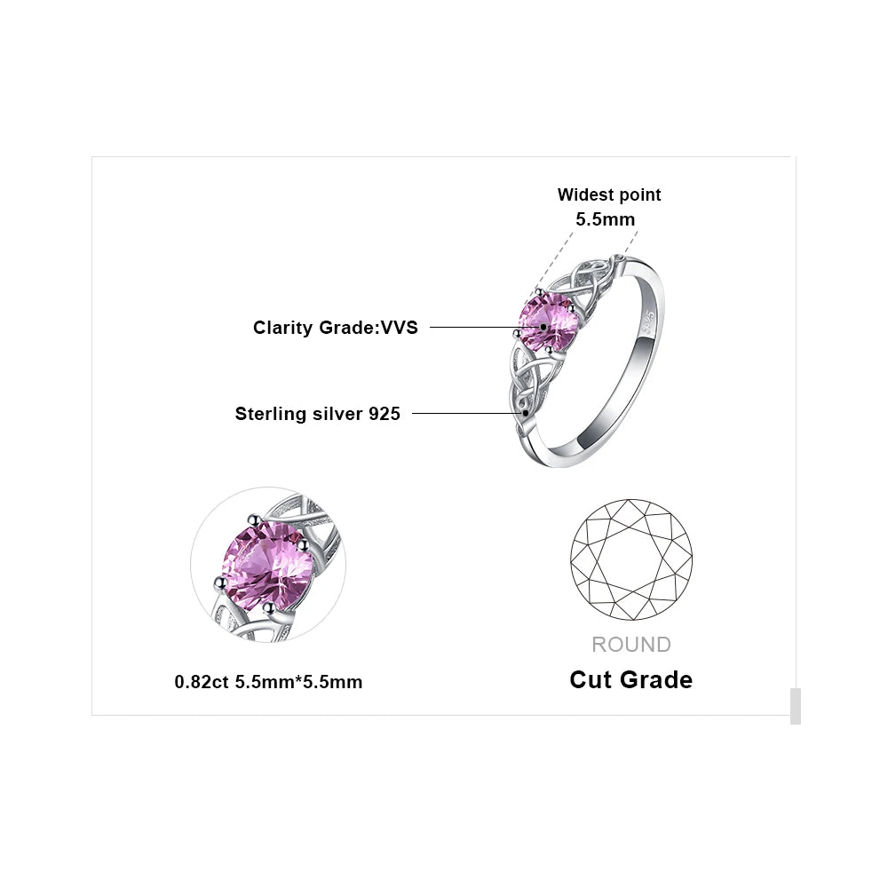 AVERLLA™ Celtic Knot Pink Sapphire Engagement Ring