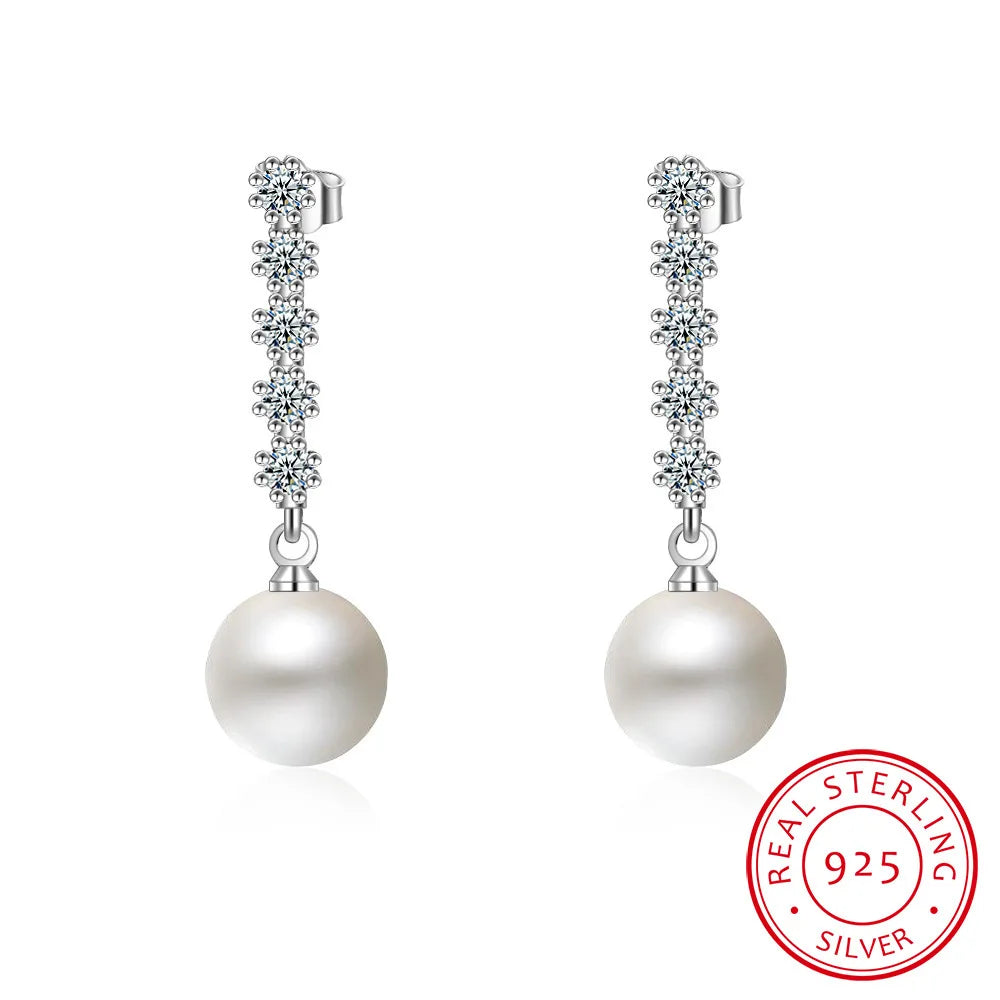 AVERLLA™ CZ Pearl Ball Stud Earrings