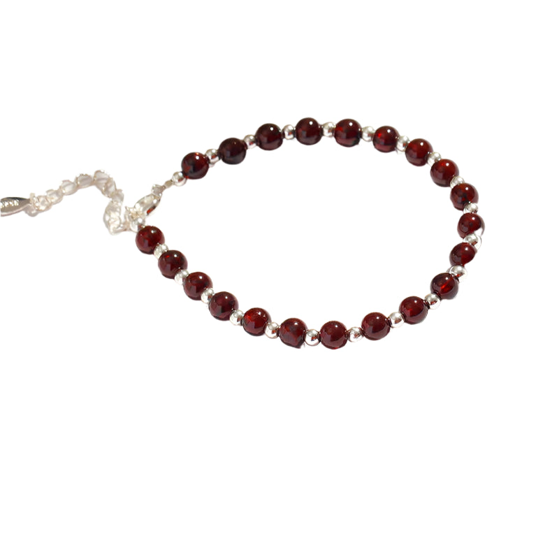 AVERLLA™ 925 Silver Garnet Gemstone Bracelet for Women