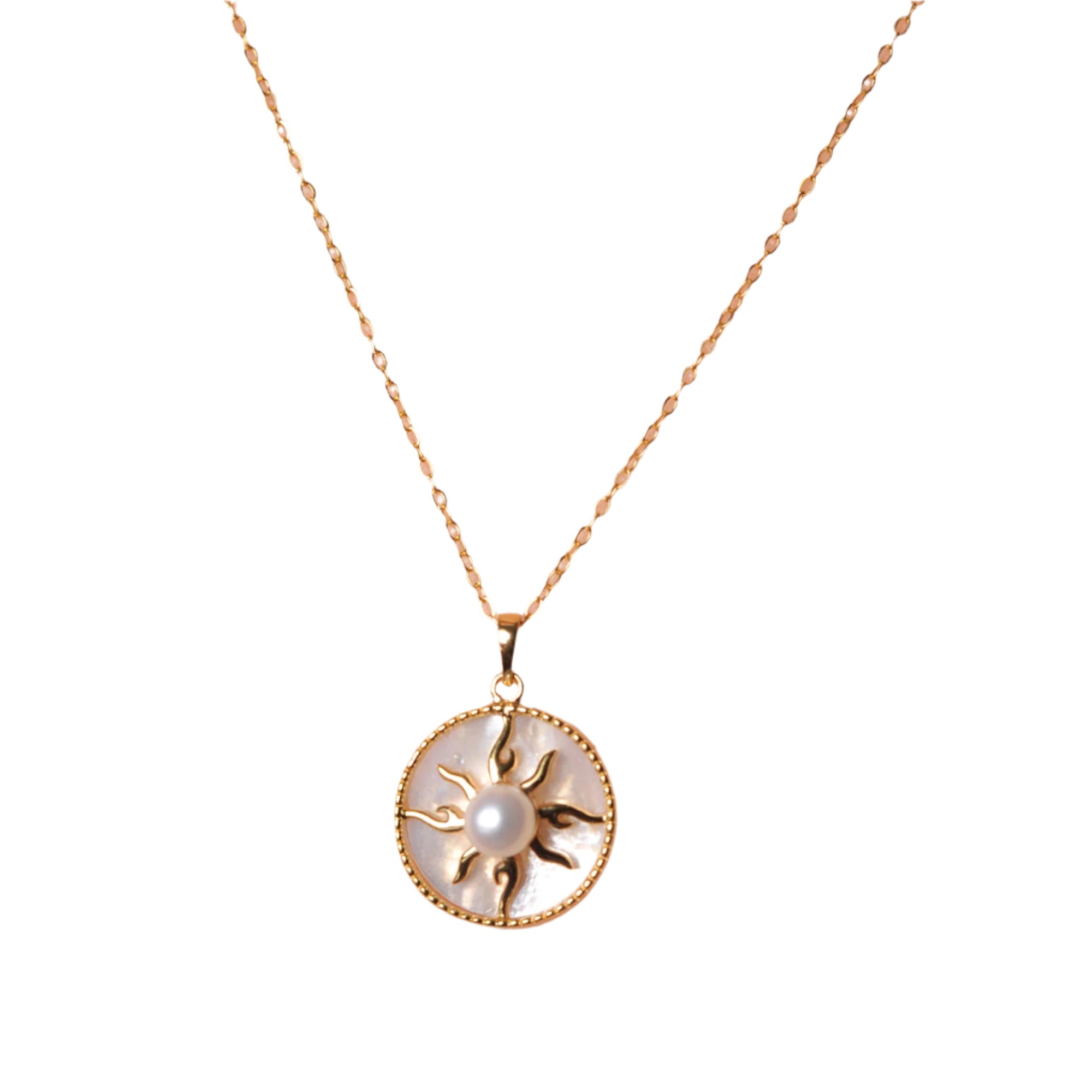 AVERLLA™ Sunlit Grace Shell & Freshwater Pearl Pendant