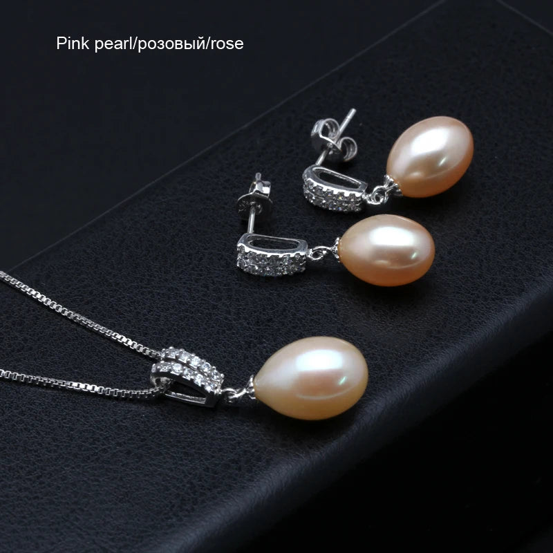 AVERLLA™ Natural Freshwater Pearl Necklace and Earrings Set