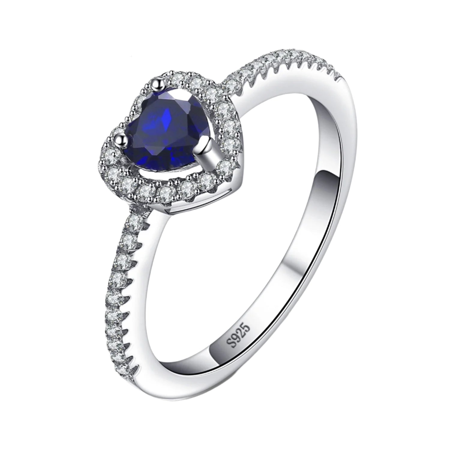 AVERLLA™ Heart of Blue Sapphire Halo Ring