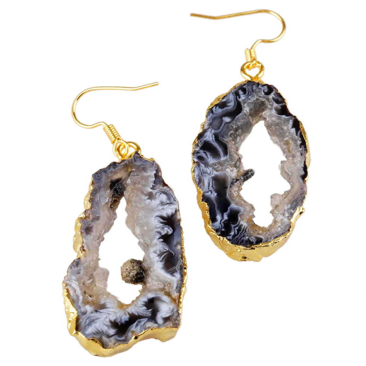 AVERLLA™ Irregular Geode Druzy Agate Dangle Earrings