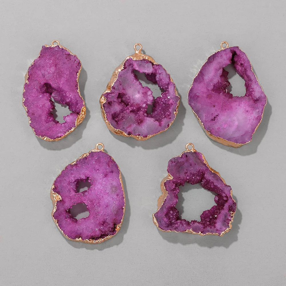 AVERLLA™ Irregular Geode Slice Pendants