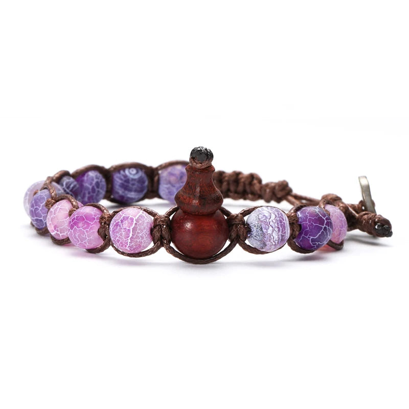 AVERLLA™ Tibetan Buddhism Natural Stone Beads & Red Sandalwood Rosary Bracelet