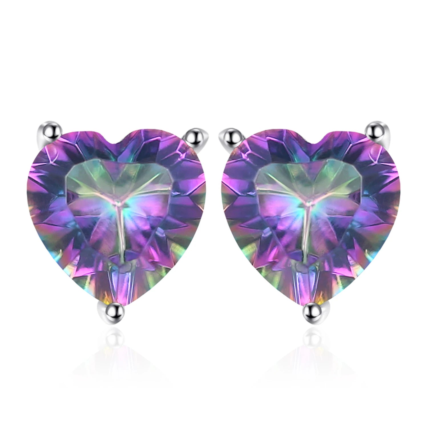 AVERLLA™ Radiant Heart Mystic Quartz Stud Earrings