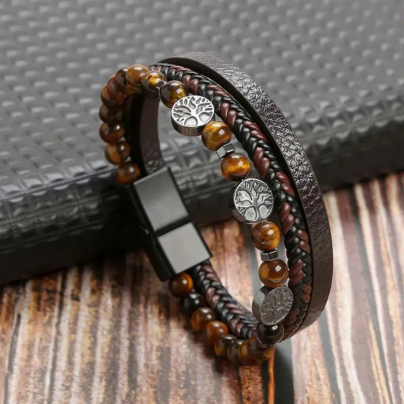 AVERLLA™ Heritage Bond Hand-Woven Leather Bracelet