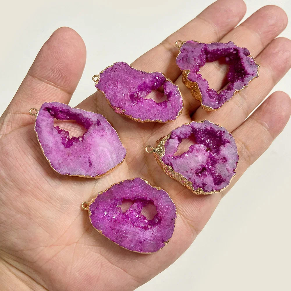 AVERLLA™ Irregular Geode Slice Pendants