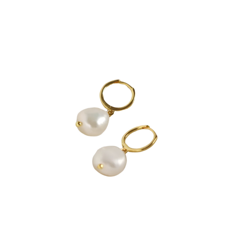 AVERLLA™ Baroque Pearl Sterling Silver Hoop Earrings