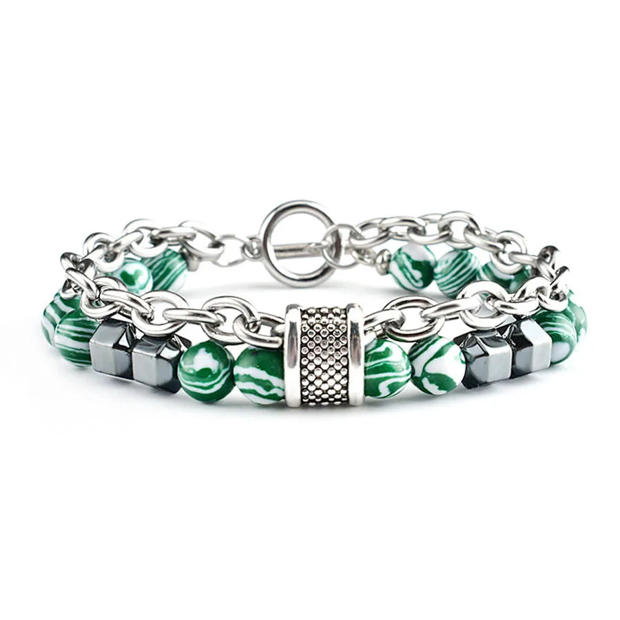 AVERLLA™ Malachite Bead Chain Bracelet