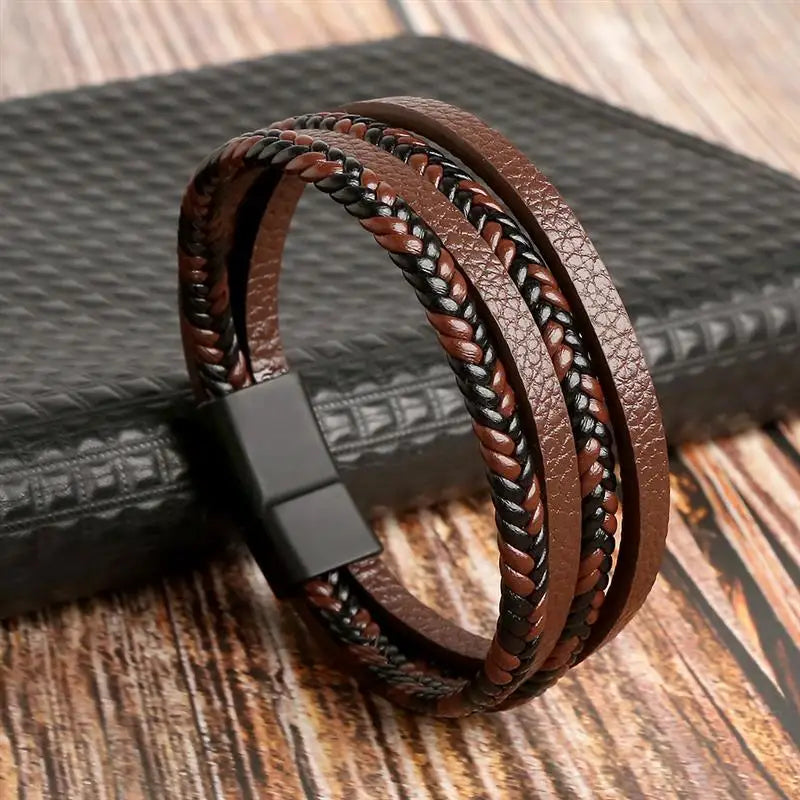 AVERLLA™ Heritage Bond Hand-Woven Leather Bracelet