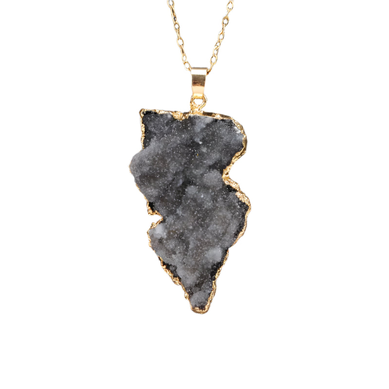 AVERLLA™ Geometric Agate Slice Pendant Necklace