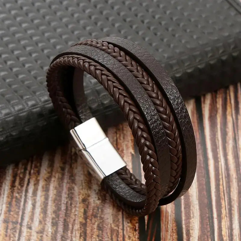 AVERLLA™ Heritage Bond Hand-Woven Leather Bracelet