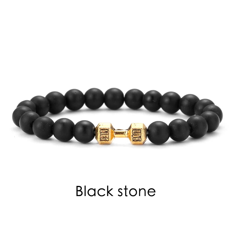 AVERLLA™ Lava Power Volcanic Stone Dumbbell Bracelet