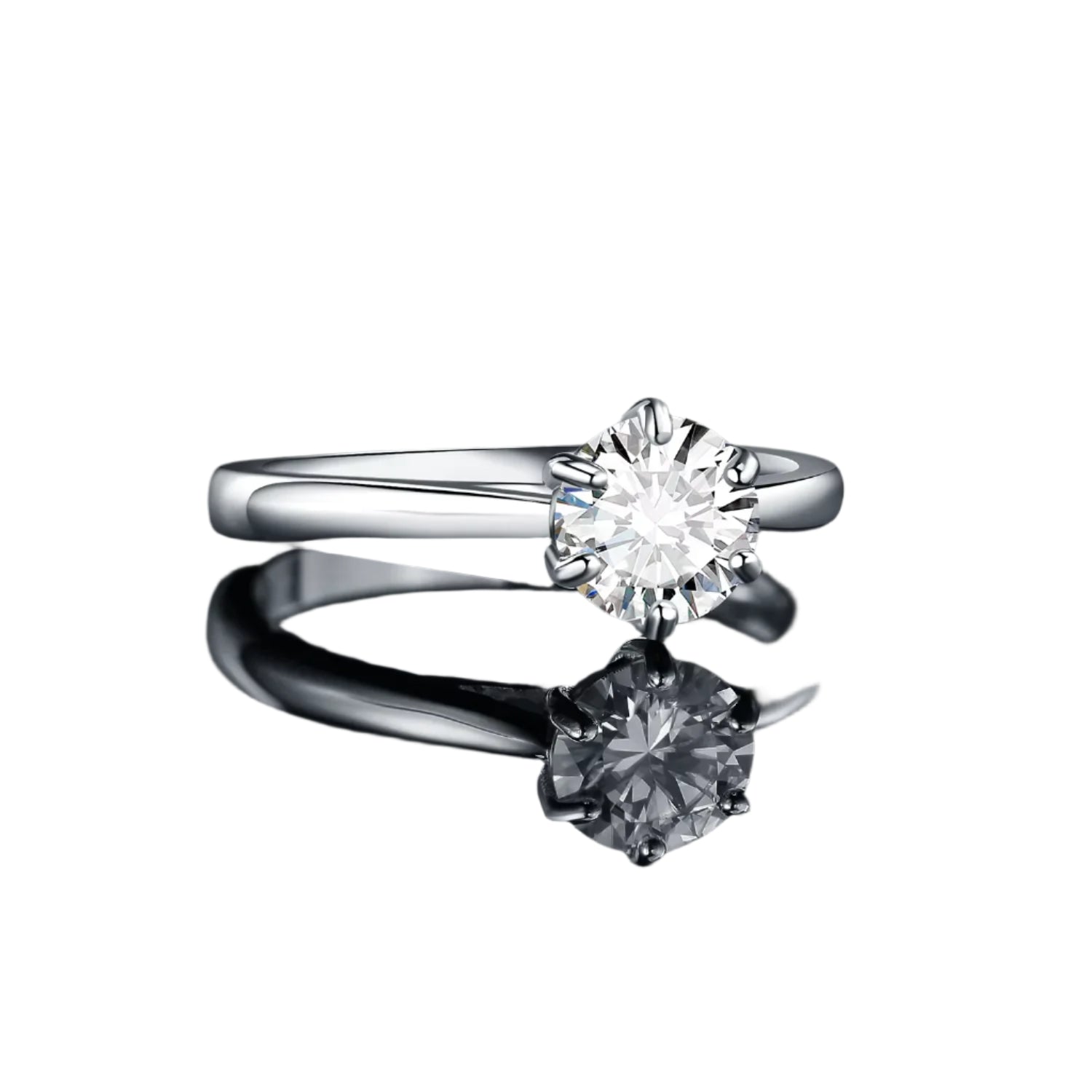 AVERLLA™ Moissanite Round Cut Solitaire Engagement Ring