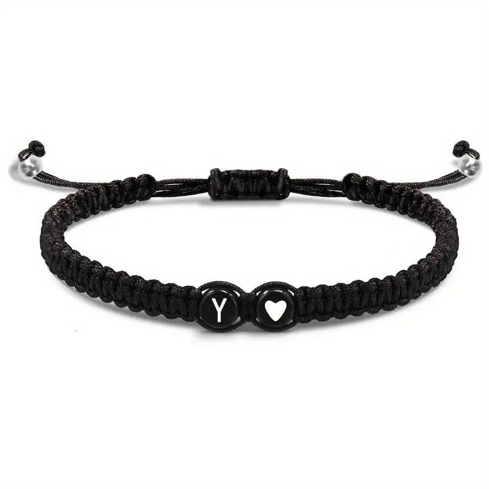 AVERLLA™ 26 Letters Initial Heart Braided Bracelets