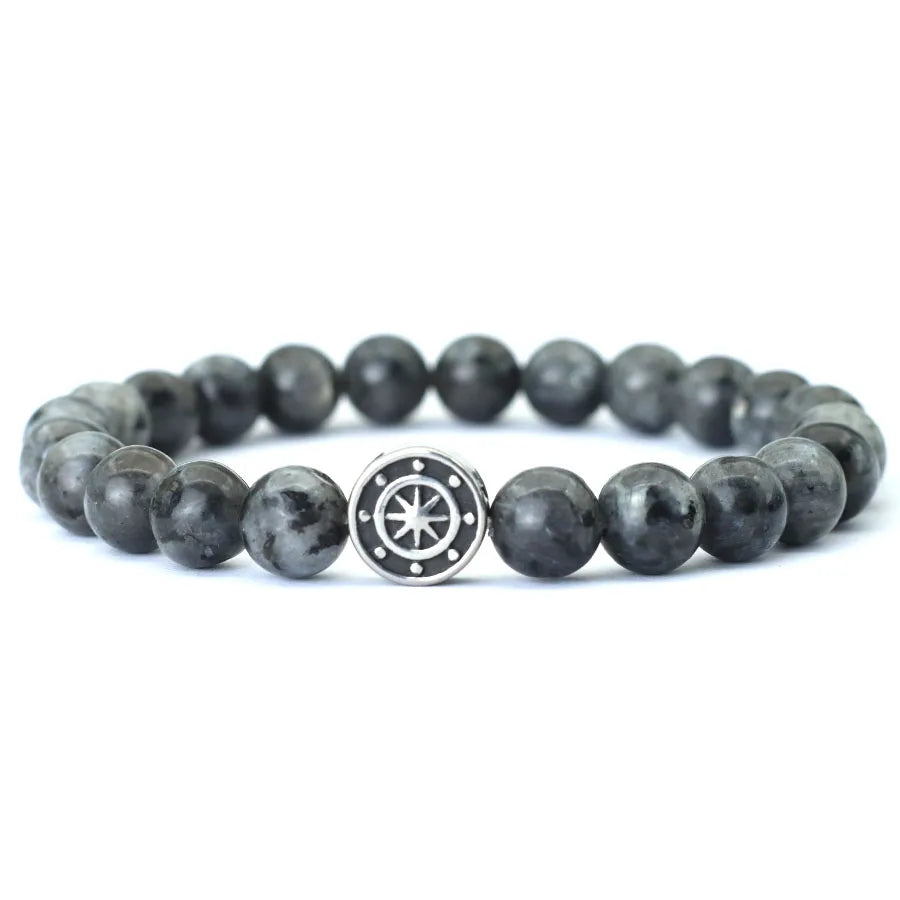 AVERLLA™ Viking Compass Natural Stone Tiger Eye Bracelet