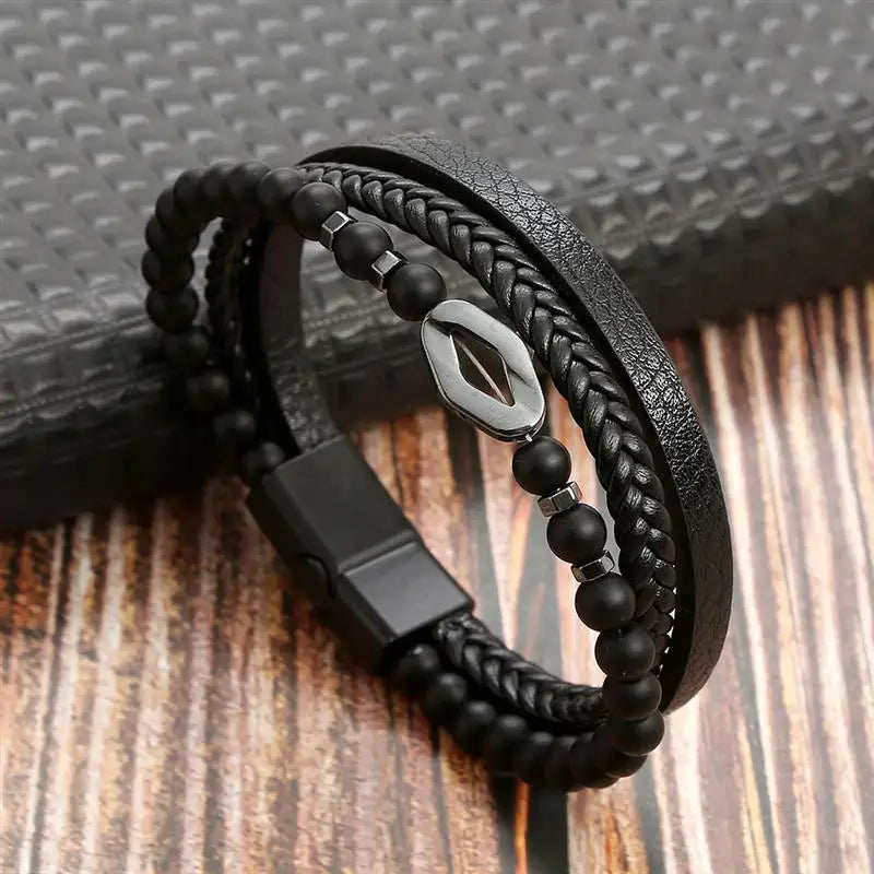 AVERLLA™ Heritage Bond Hand-Woven Leather Bracelet