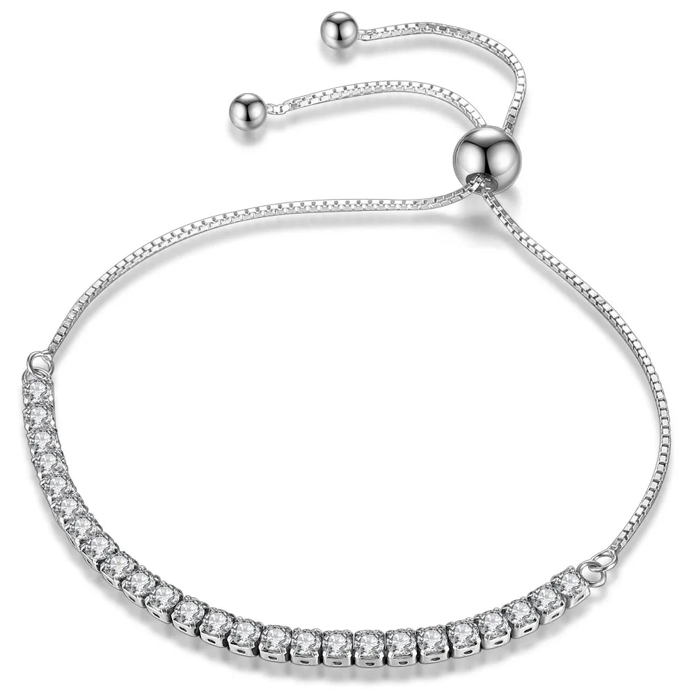 AVERLLA™ Crystal Elegance 925 Sterling Silver Charm Bracelet