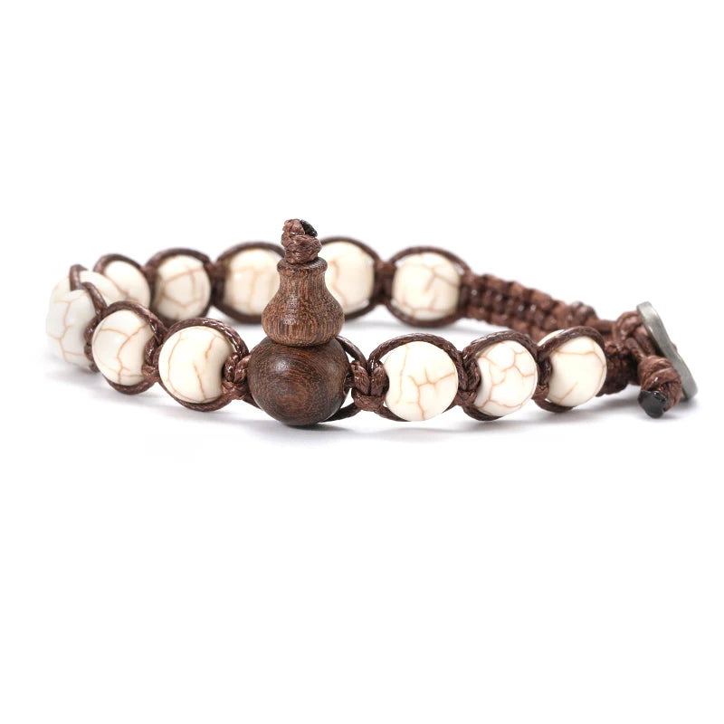 AVERLLA™ Serenity Ruyi Gourd Natural Stone Meditation Bracelet